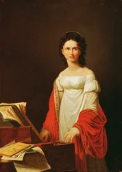 Portret van de zangeres Anna Borunova